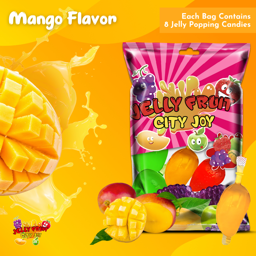 City Joy Halal Jelly Fruit Candy Bag 11.3 oz, 4 Flavors: Strawberry, G –  Sahar Brand