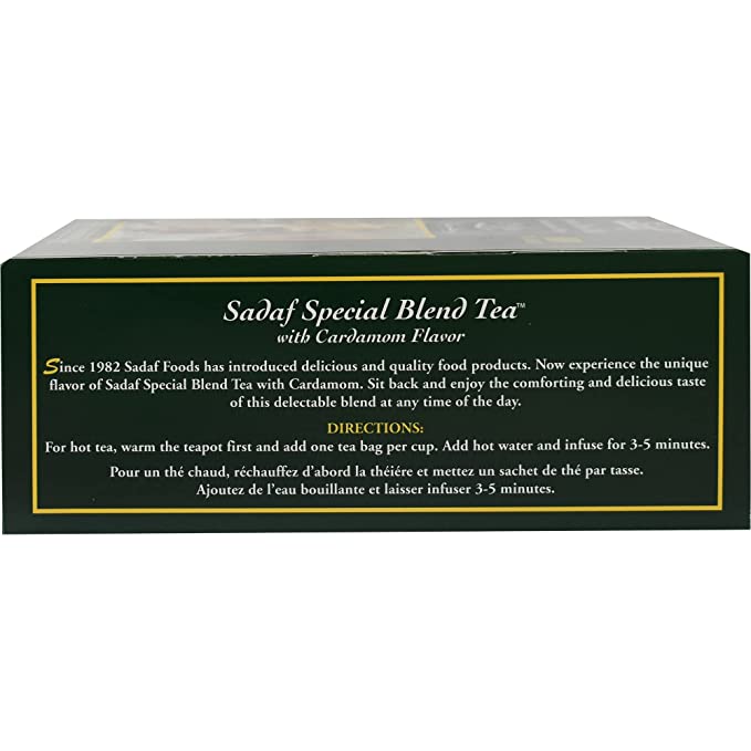 Sadiq Tea Sadaf Special Blend Tea Cardamom 100 Tea bags – Sahar Brand